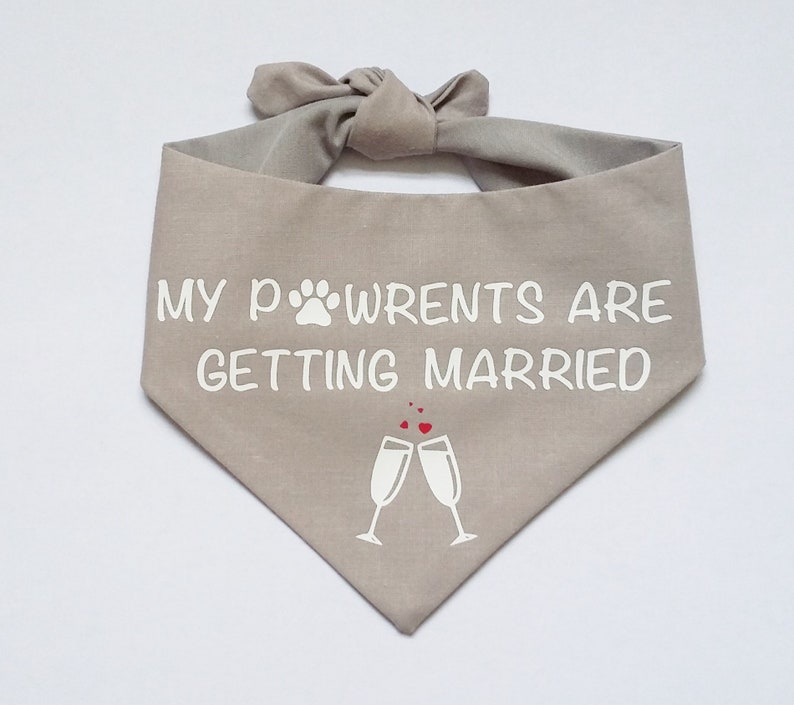My parents are getting married Dog Bandana Engagement Wedding Etsy