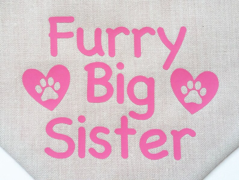 BIG BROTHER/SISTER Dog Bandana Furry Big Brother Sister Etsy UK
