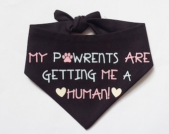 My Parents Are Getting Me A Human Dog Cat Bandana Pregnancy Announcement Reveal