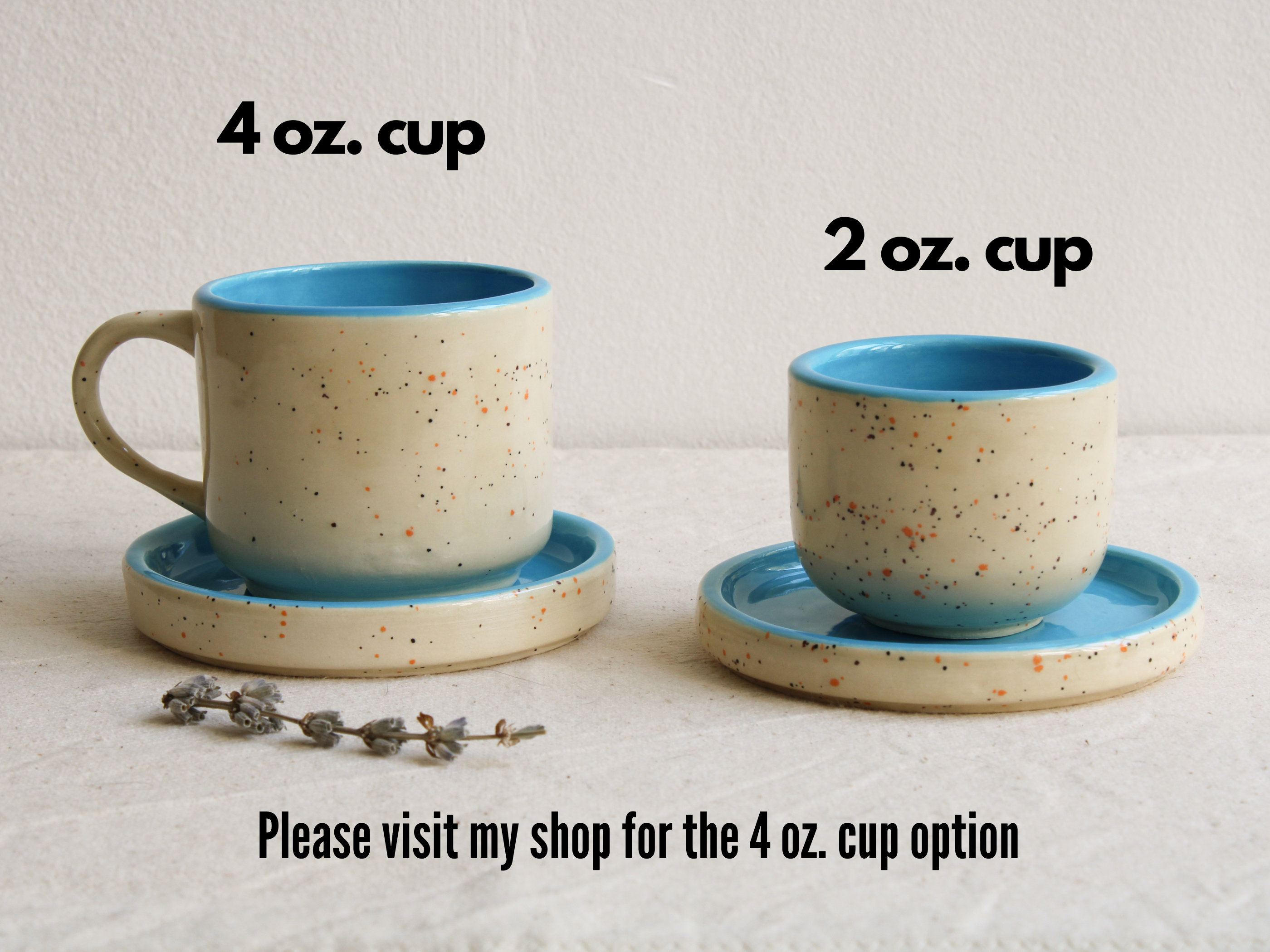 Selamica Ceramic 2.8 oz Espresso Cups, Small Expresso oz, Vintage Blue