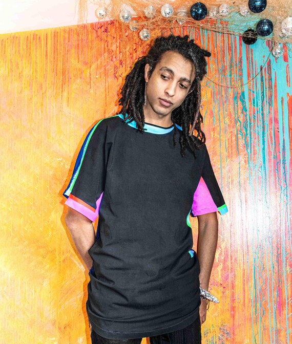 oversized ripped t shirt dress Fully Hand Cut and Sewn Graphic Oversized T Shirt/dress, Printed, Hip Hop,  Streetwear, Rave, Asymmetric, Cyber Punk, Glitch, Hypebeast, Edgy