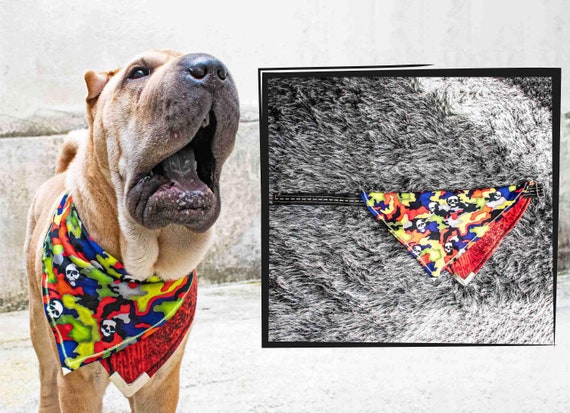 Dog bandana collar, pet puppy clothes, designer collar, fall dog bandana, female dog, boy dog, dog stuff, girl dog, badass, street wear hip