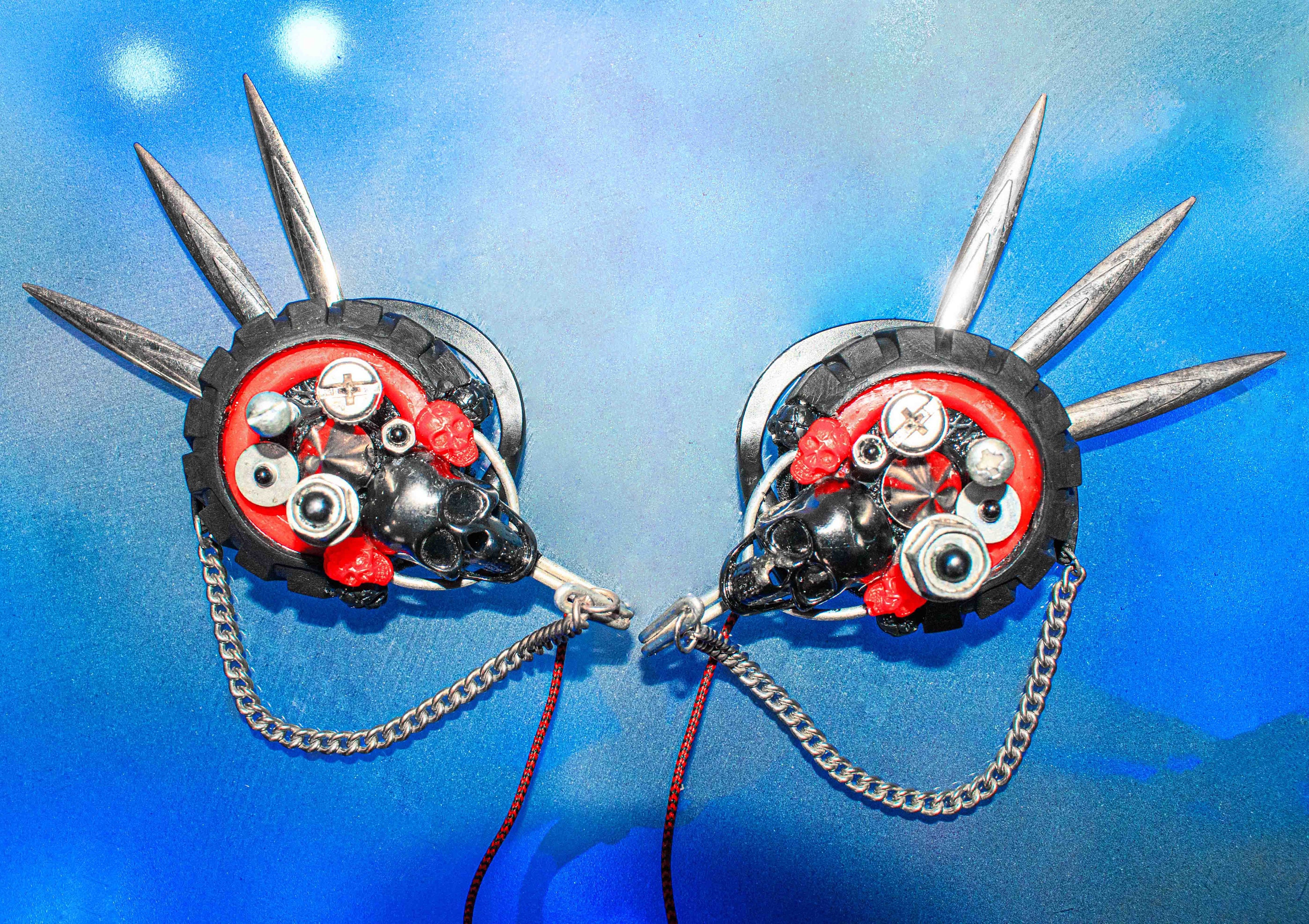 Custom Headphones, Upcycled, Cyber, Punk, Rave, Goth, Post  display picture 3