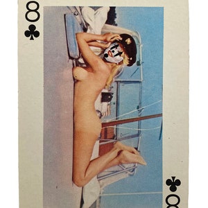 Oito de Paus ICP Juggalette (Moldura Preta) - Carta de Baralho Vintage Nudie Pintada à Mão