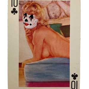 Ten of Clubs ICP Juggalette (Black Frame) - Hand-Painted Vintage Nudie Playing Card