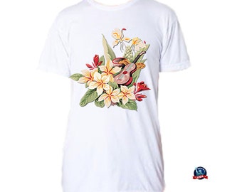 Vintage Hawaiian 100% combed cotton T-shirt derived from a design by artist Heather Wimberly.