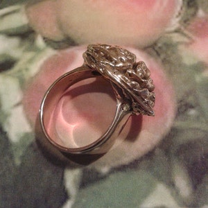 Peach Handmade bronze ring Peach core Summer fruit Orchards Nature image 2