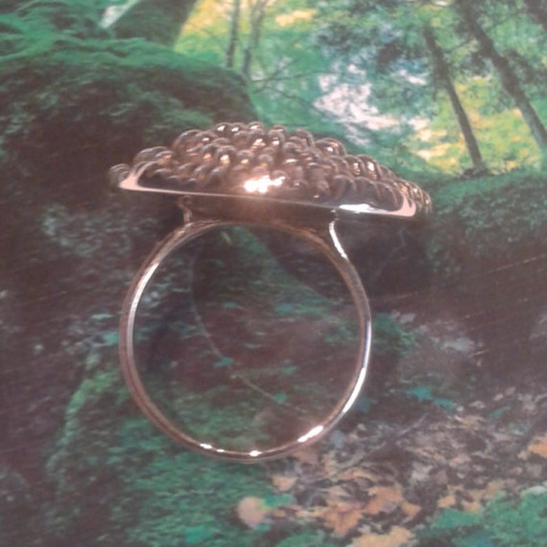 Frogeggs Handmade bronze ring Frog eggs Nature chic image 3