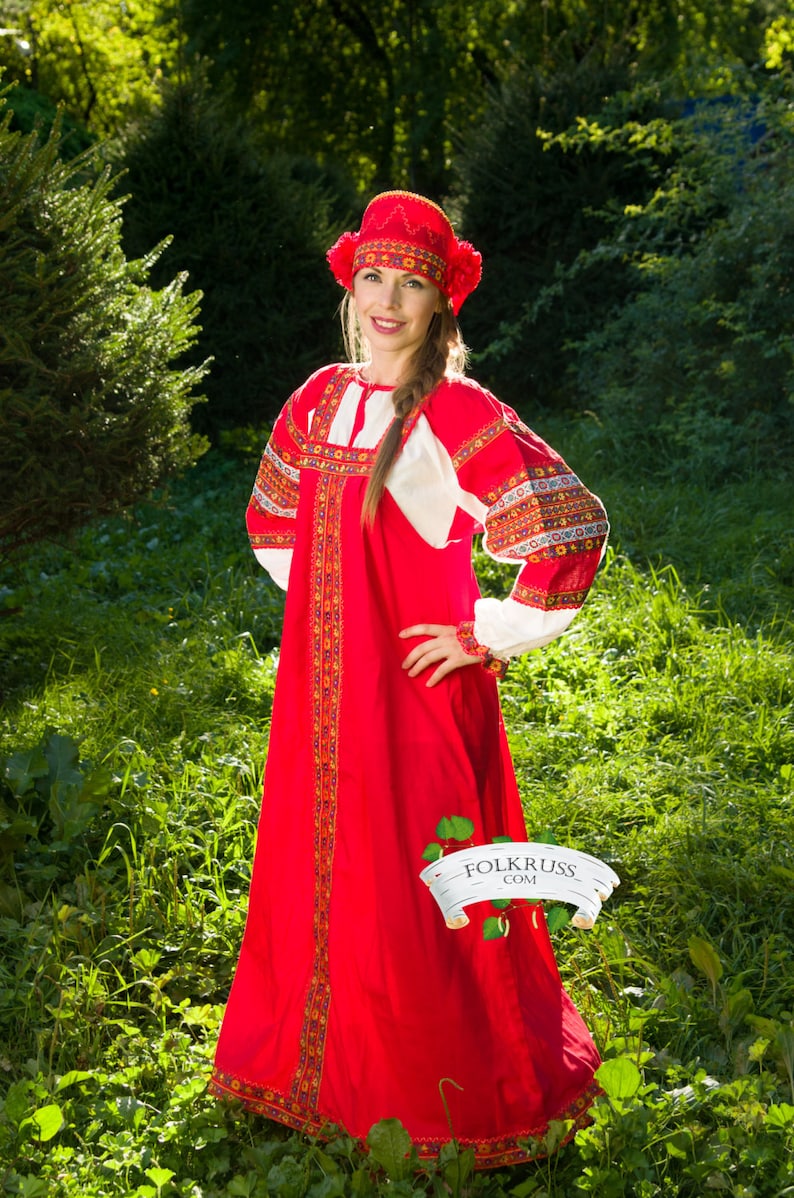 Original Russian sarafan traditional Russian woman | Etsy