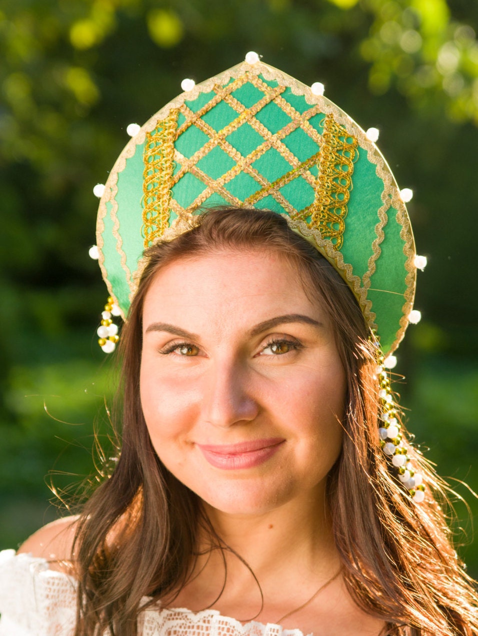 Fabulosa ruso tradicional sombrero Ruso corona Kokoshnik Etsy