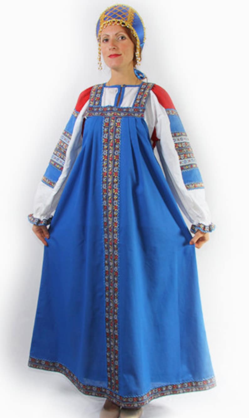 Original Russian Sarafan Traditional Russian Woman Etsy