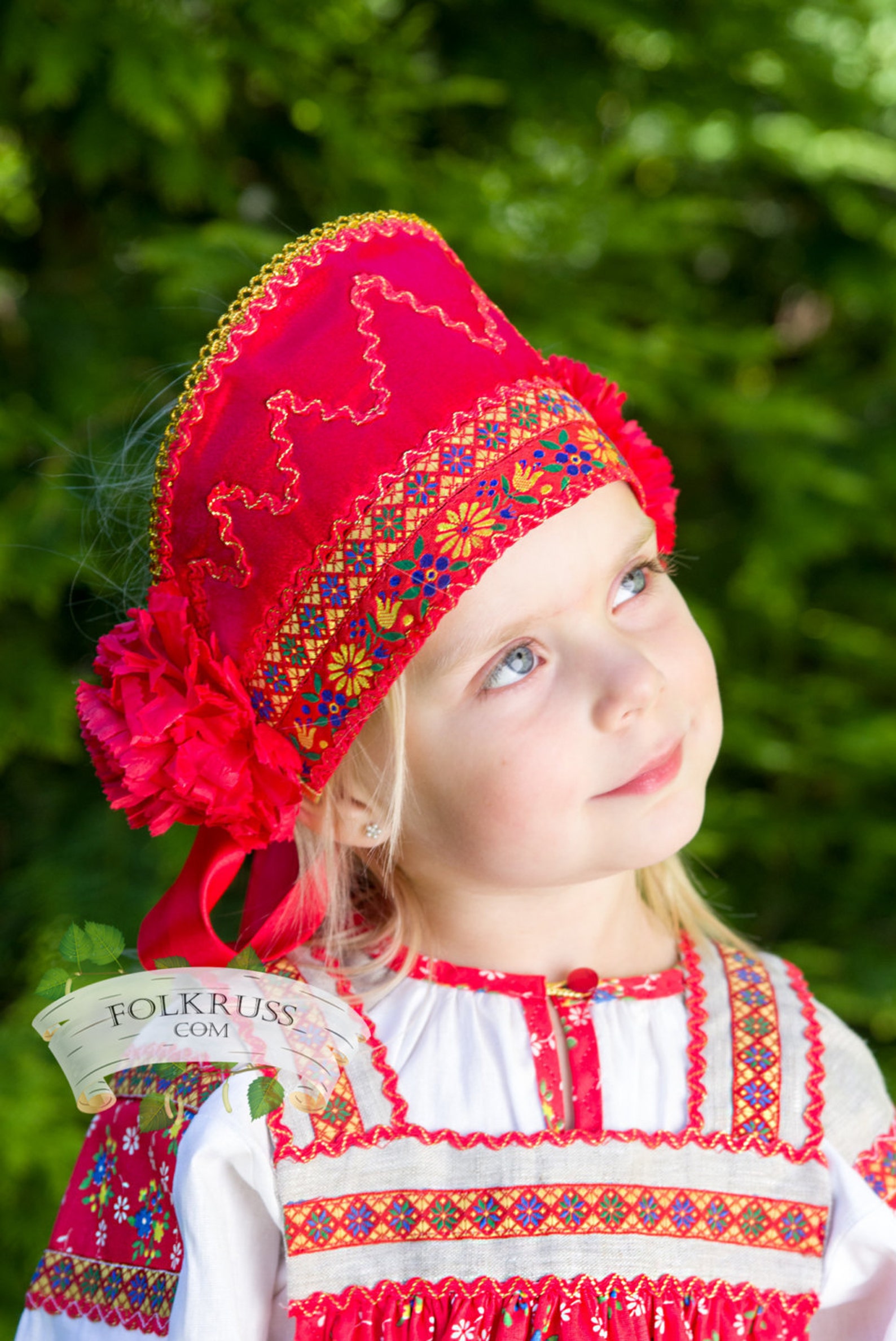 Russian traditional hat Kichka russian headdress flowered | Etsy
