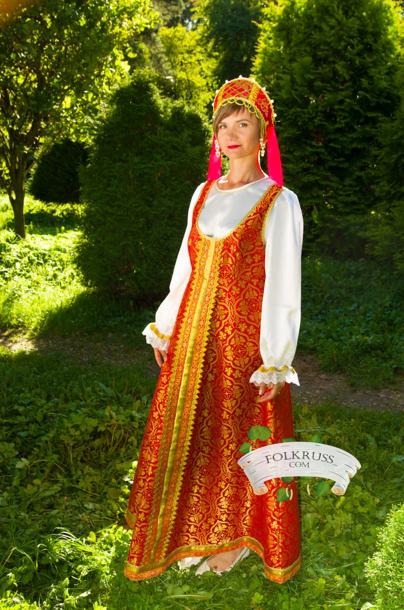 Russian Traditional Slavic Dress For Woman Sudarinya