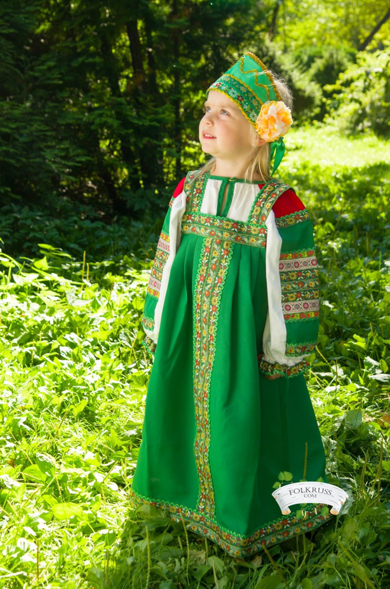 Cutest traditional Russian dress Dunyasha for girls | Etsy