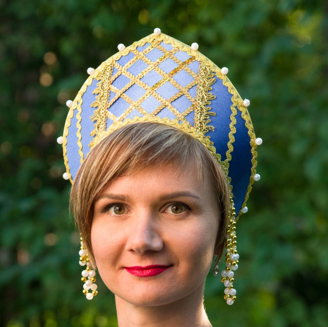 Fabulous traditional Russian hat Kokoshnik Annushka Russian Etsy
