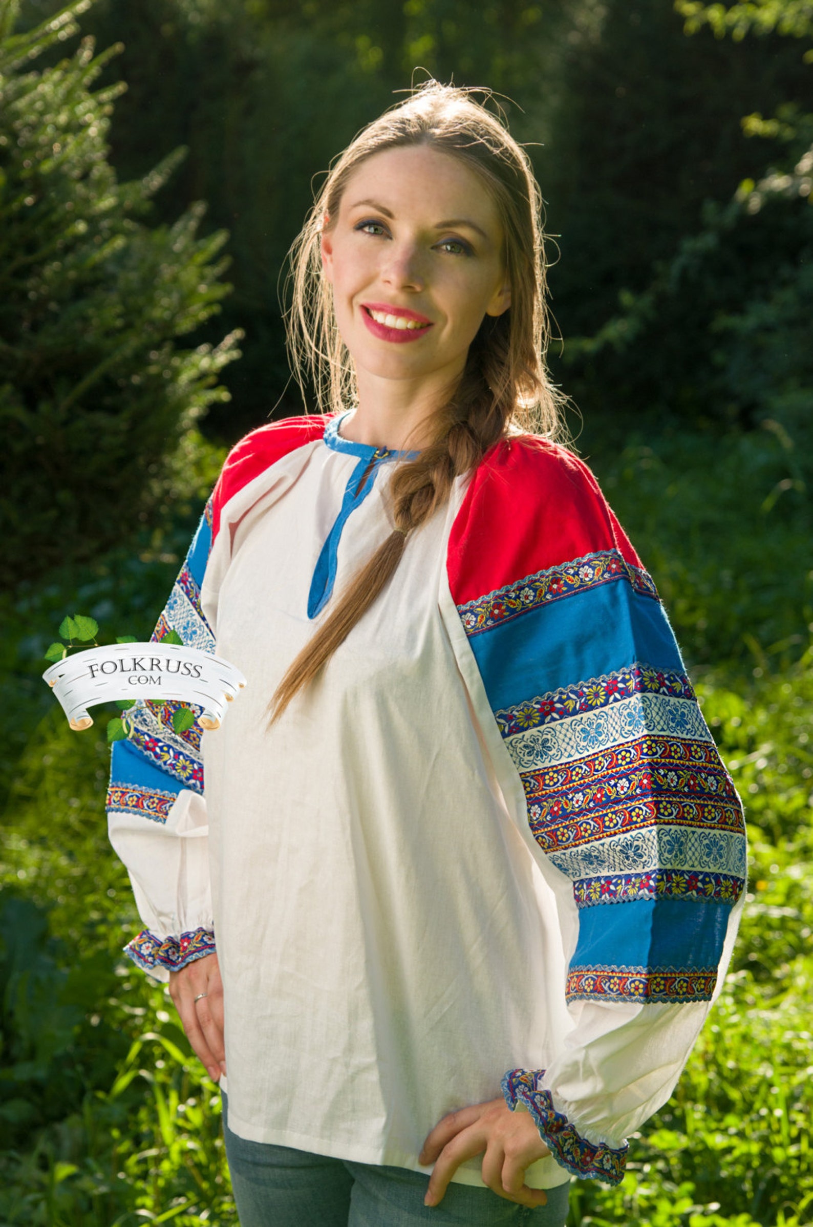 Russian Traditional Slavic Shirt For Woman Cotton Russian Etsy