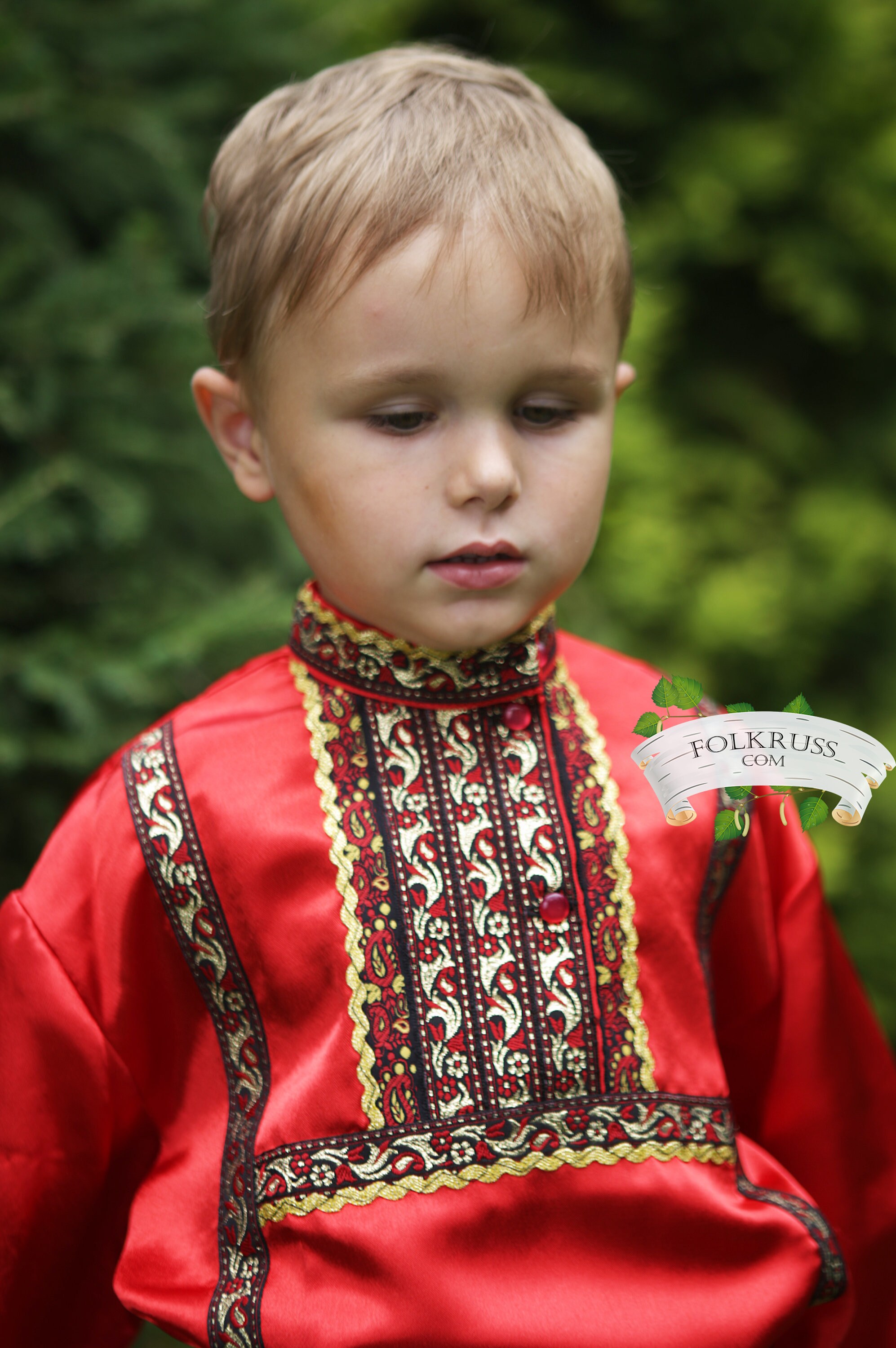 Shiny Russian traditional silk shirt Kosovorotka Slavic | Etsy