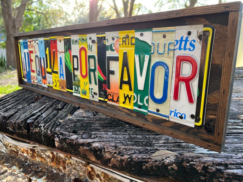 Tequila Por Favor License Plate Sign Bar Pub Decor Mexican Etsy