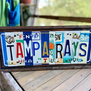Tampa Bay Rays license plate sign gift art