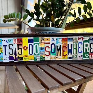 License Plate Art Sign: It&#39;s 5 O&#39;Clock Somewhere, Tiki Bar Decor