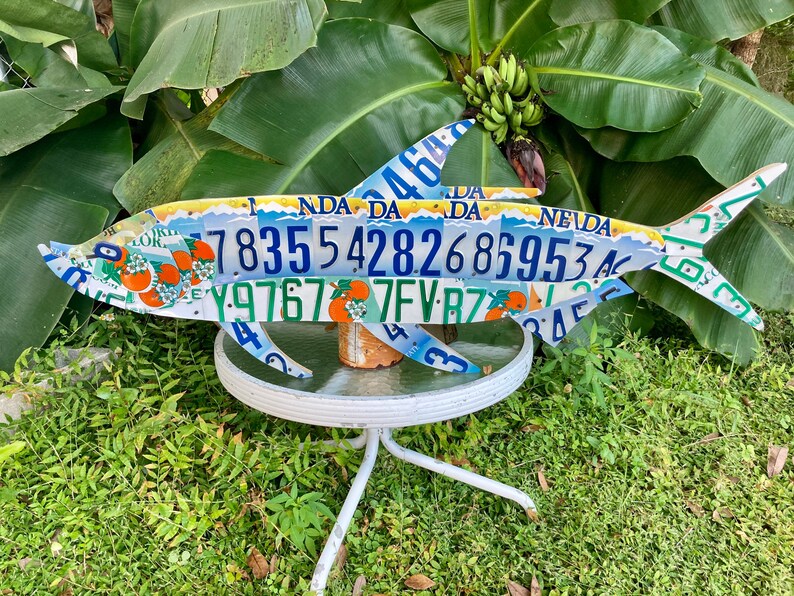 Custom Mahi Mahi bull dolphin fish art license plate art Etsy