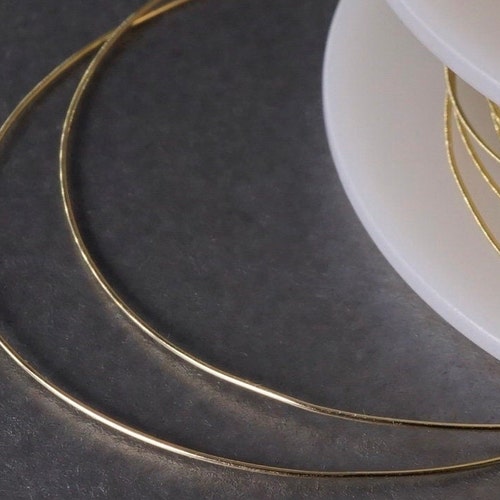 14K SOLID YELLOW GOLD Wire 18-30 Gauge Round 1/2 Hard - Etsy