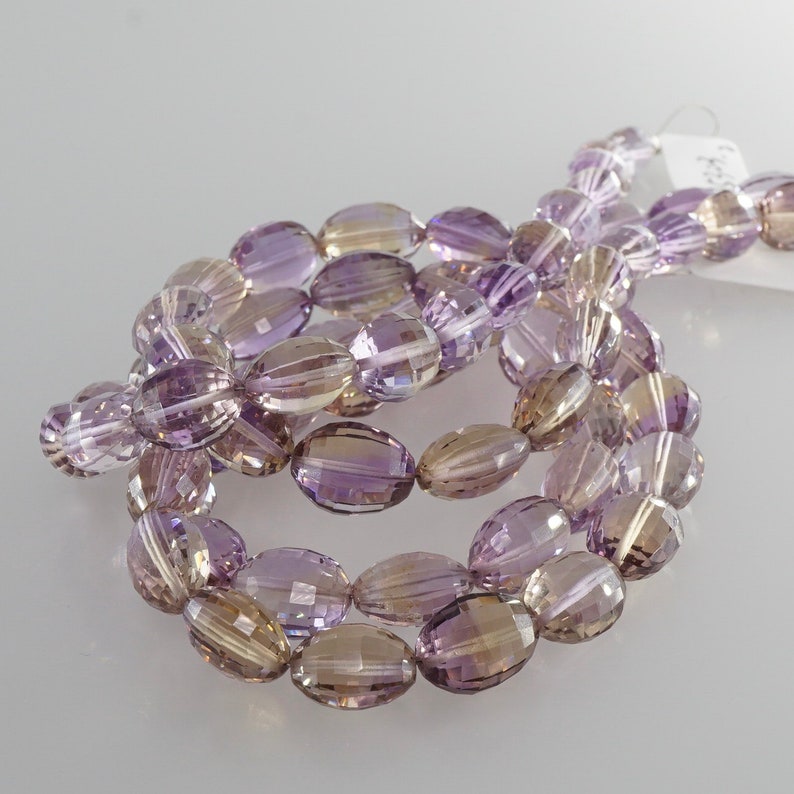 A5303 8 Inch Natural Ametrine Concave Cut Oval Nuggets