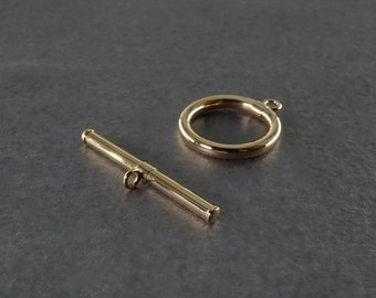 14K Solid Yellow Gold Toggle Clasp, FG222