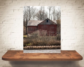 Barn Photograph - Fine Art Print - Color Photography - Wall Art - Pictures of Barns - Winter Farmhouse Decor - Rustic - Country Decor