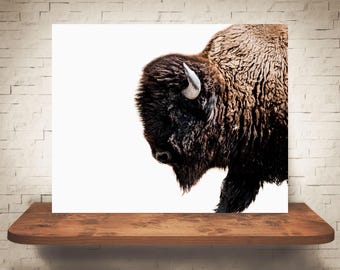 Fotografía de bisonte - Impresión artística - Fotografía en color y blanco y negro - Arte para pared - Decoración de pared - Imágenes del oeste - Decoración de estilo rústico