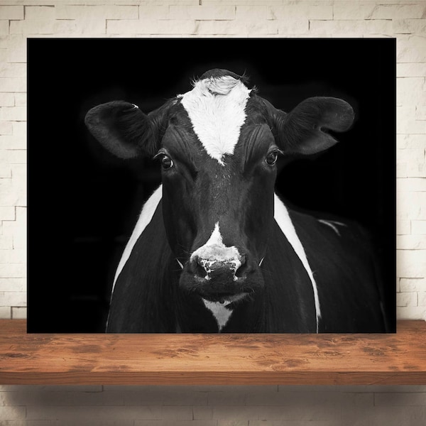 Cow Photograph - Fine Art Print - Black White Photography - Wall Art - Home Decor - Wall Decor -  Farm Pictures - Farmhouse Decor - Cows