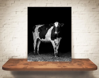 Cow Photograph - Fine Art Print - Black White Photography - Wall Art - Home Decor - Wall Decor -  Farm Pictures - Farmhouse Decor - Cows