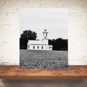 Church Photograph - Fine Art Print - Wall Decor - Black White Photo - Pictures of Churches - Home Decor - Wall Art