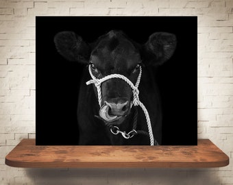 Cow Photograph - Fine Art Print - Black White Photography - Wall Art Decor - Farm Pictures - Farmhouse Decor - Cows - Country