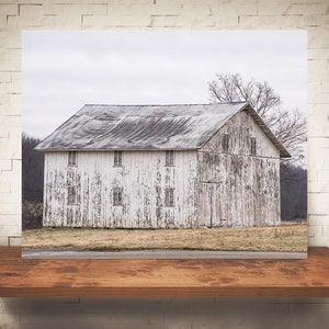 White Barn Photograph - Fine Art Print - Color Photography - Wall Art -  Farm Pictures - Farmhouse Decor - Rustic - Country Decor
