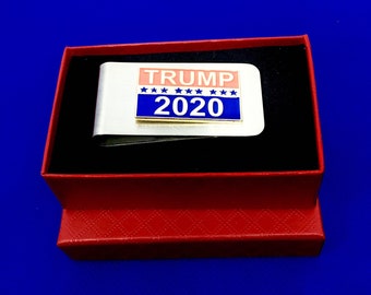 Metal Money Clip Bills Card Holder Rectangle Trump 2020 D18