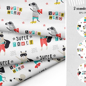 Super hero digital kids vector clipart Child PNG illustrations Animals character creator Graphic design Digital paper Commercial use image 8