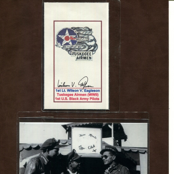 Tuskegee Airman 1st Lieutenant Wilson V. Eagleson WW2 Army Air Corp Pilot, 99th Fighter Squadron, Black History, WW2 African American Pilots