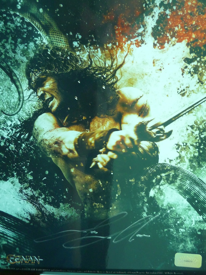 New Art Print of Autographed Photo 8 X 10 Jason Momoa As DC Comic/'s Aquaman