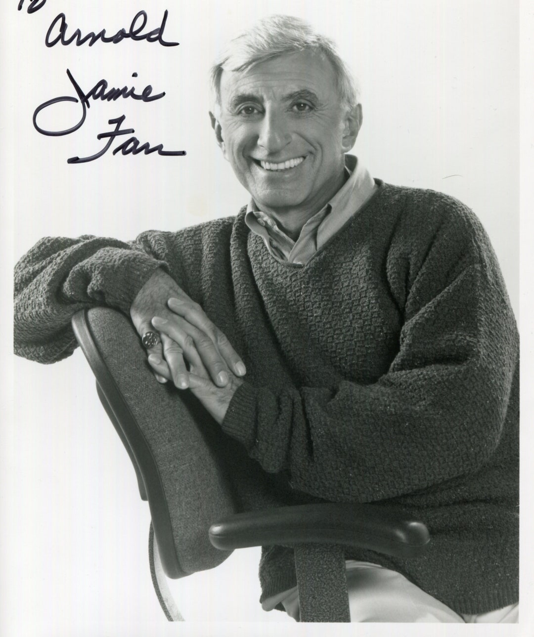 Jamie Farr TV Actor, Comedian Genuine Signed 8x10 B&W Photo. Genuine
