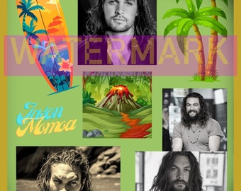 Momoa Inspired 8x10 Archival Quality Print On Satin Luster Paper. Jason Momoa, TV and Movie Action Star Decorative Wall Print, Nice Gift,