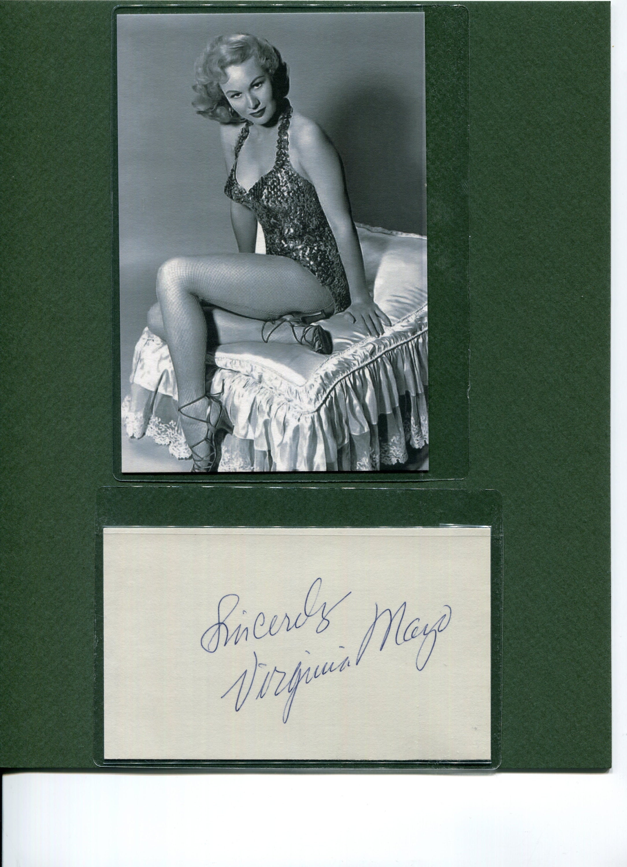 Virginia Mayo, Actriz, Golden Age Of Hollywood 3x5 Genuine Signature, BN  Photograph Mat Display Virginia Mayo, bailarina y estrella de Broadway. -  Etsy España
