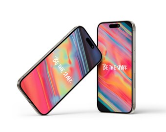 Be The Spark iPhone wallpaper | Android Lockscreen | Abstract Homescreen | Luminous Abstract Background