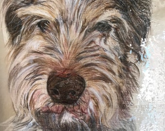 Plaque portrait on wood of your beloved dog or cat