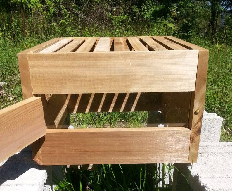 Warre Honey Bee Hive Box with 8 topbars *AOKA Farm* Untreated USA Cedar