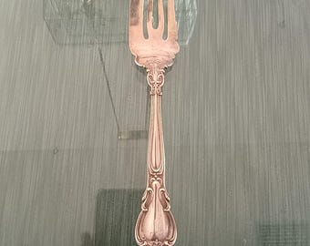 アンティーク ゴーハム シャンティリー スターリングシルバー コールドミートフォーク - 1895年特許取得