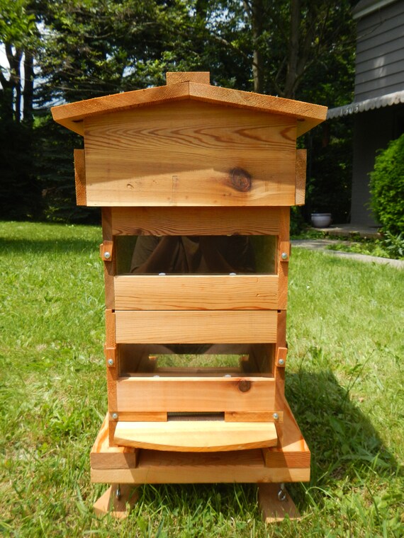 Warre Honey Bee Hive Box with 8 topbars *AOKA Farm* Untreated USA Cedar