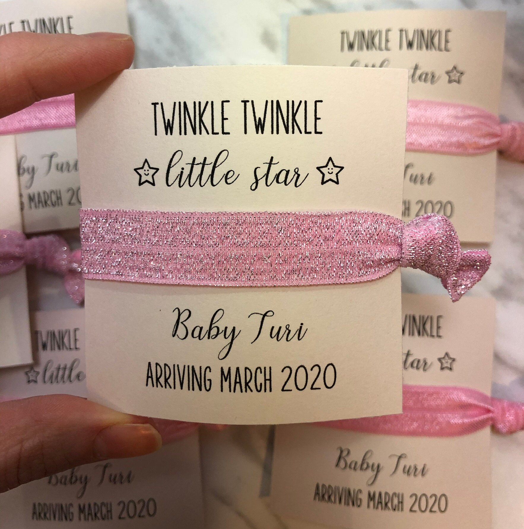 Baby Shower Hair Tie sets/favours/gifts Etsy