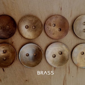 Handmade Metal Buttons Antique Finish Brass Copper Nickel  Great Knitter Gift