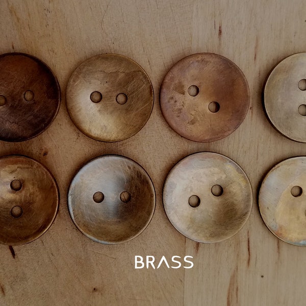 Boutons en métal faits main, finition antique, laiton, cuivre, nickel, excellent cadeau pour tricoter